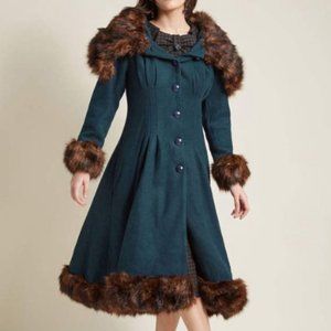 Collectif Coat in Ocean (Luxe-y in Love/Pearl Coat) - S